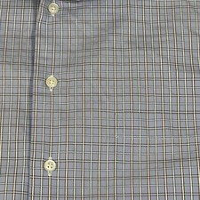 Pronto Uomo Blue Men's Modern Fit Dress Shirt Size XL Plaid