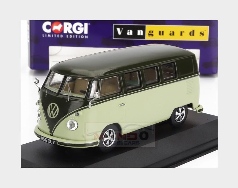 1:43 VANGUARDS Volkswagen T1 Minibus Campervan 1964 2 Tone Green VA14502