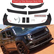 Glossy Black Front Bumper Lip Splitter Spoiler For Jeep Cherokee