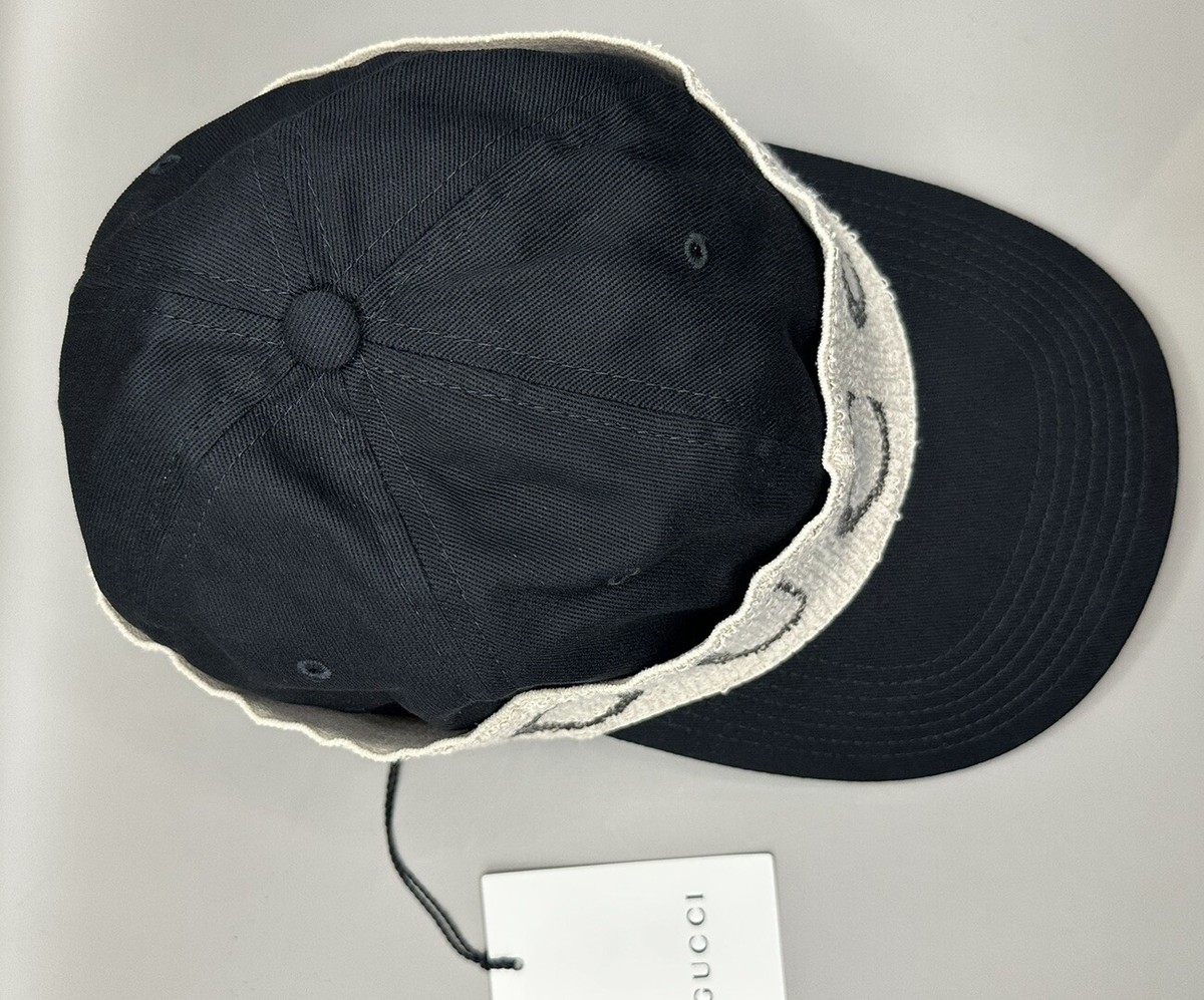 Gucci★素敵！Gabardina Black Baseball Cap w/Gucci Headband Gucci Gabardine GUCCI Headband Baseball Cap Hat Black Size S