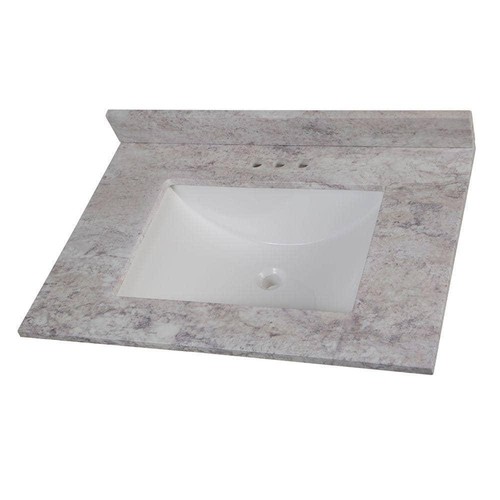 Home Decorators Single Sink Vanity Top 31"W x 22"D Cultured-Marble Winter Mist - Picture 1 of 10