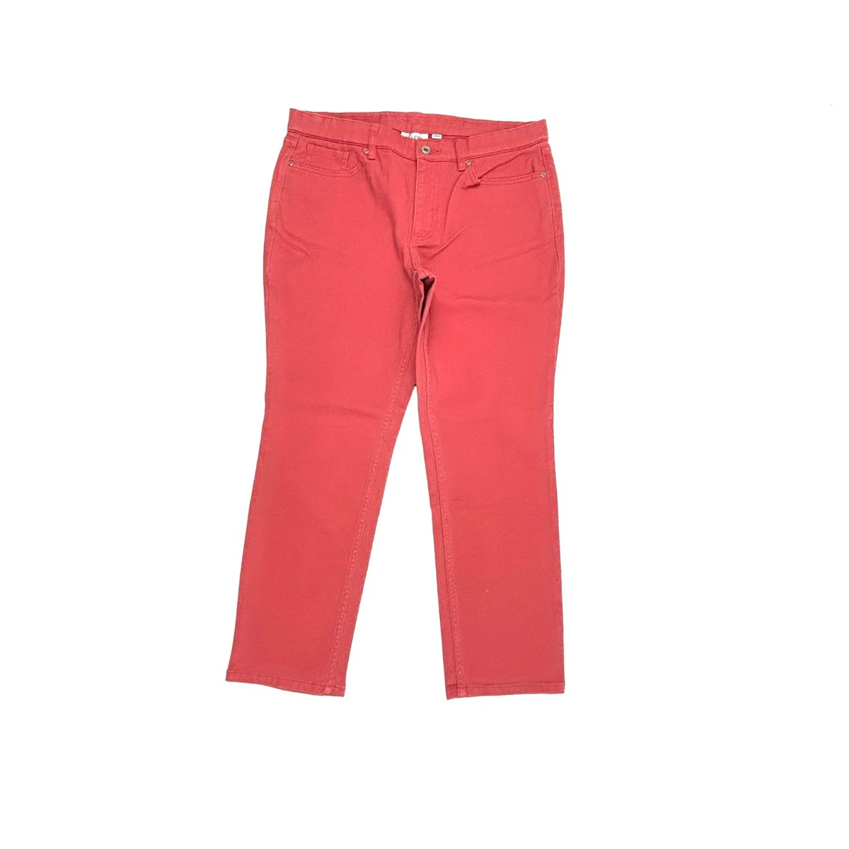 Jeans Femme Denim & Co. Boot Cut – Taille 4, Stretch, Rouge, Neuf Avec étiquettes