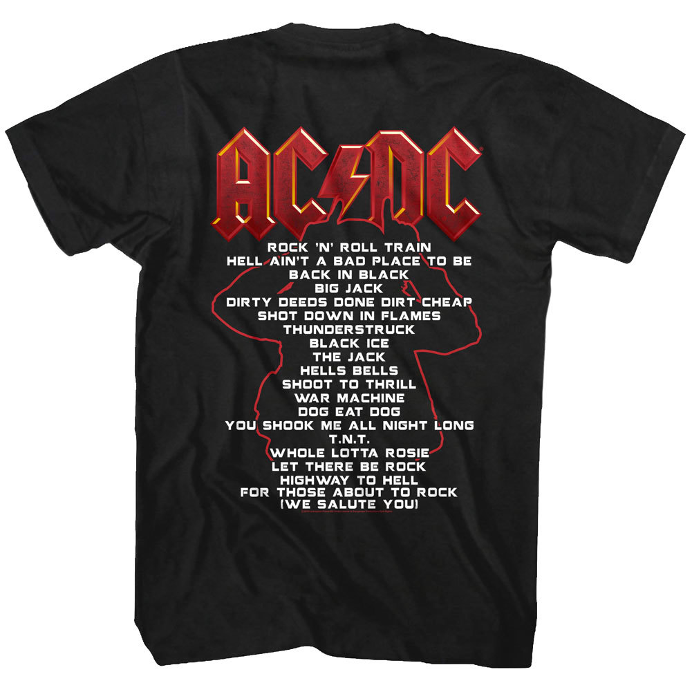 ACDC Black Ice World Tour Live Mens T Shirt Angus Young Rock