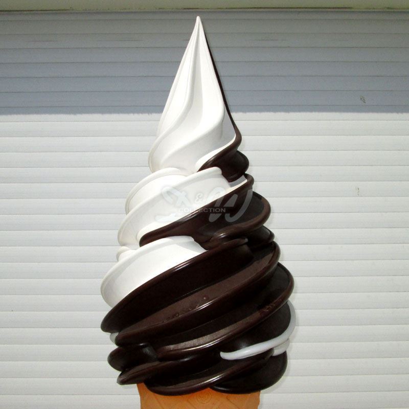 VOSAREA Plastik Eistüten Deko - 6 Stück Künstliche Eiswaffeln Für Sommerparty & Fotografie