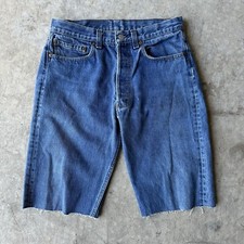 Vtg 80s 90s Levis 501 Cut Off Jean Denim Shorts Sz FIT 30 Mens Made In USA Blue