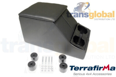 Terrafirma Grey Cubby Box With Cup Holders For Land Rover Defender 90/110 – TF2662G