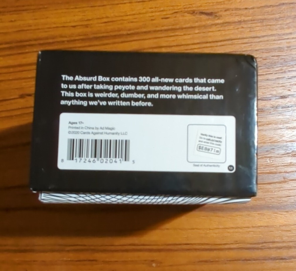 Cards Against Humanity ABSURD Box Game 817246020415 eBay