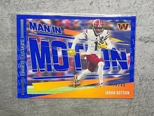 2023 Rookies and Stars Jahan Dotson Man in Motion No. MM-13 #/49