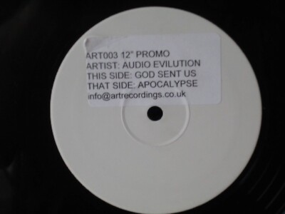 Audio Evilution   God Sent Us / Apocalypse 12'' Vinyl White Label VG+