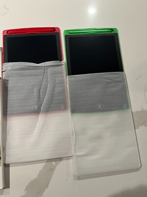 2 Pack LCD Writing Tablet for Kids, 8.5 Inch Red/Green Doodle Board W/ex battery