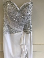 Tiffany Designs white formal gown size 8