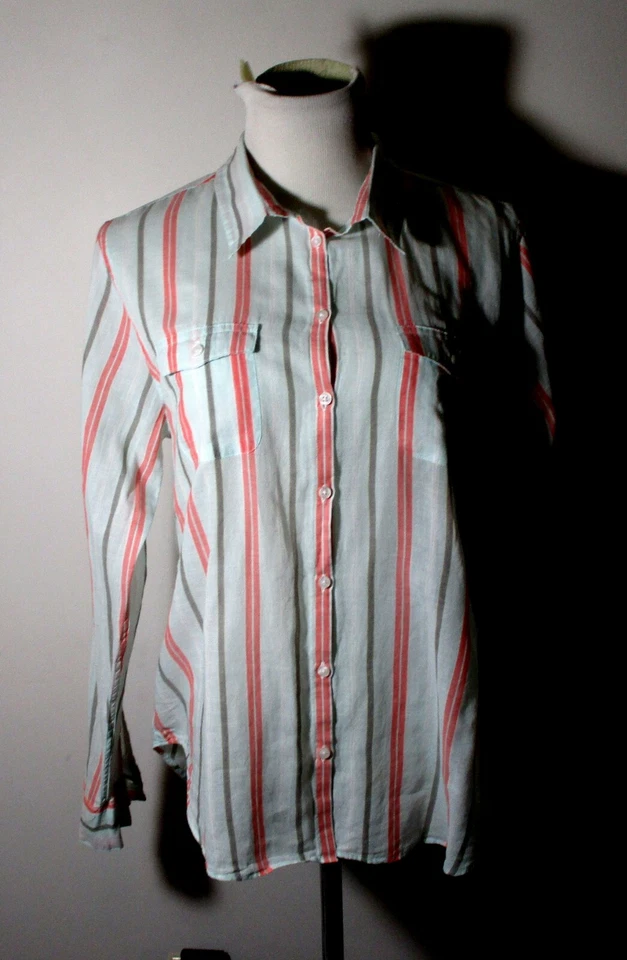 Camisa HORNY TOAD Verde Manga Larga Botón Talla L Foto 3 de 4