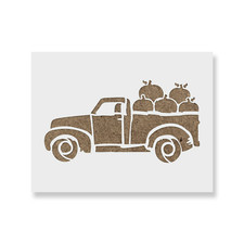 Thanksgiving Truck Stencil - Durable Reusable Mylar Stencils