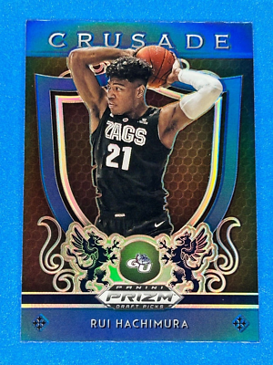 2019-20 Panini Prizm Draft Picks Crusade Blue Prizm Rui Hachimura 