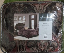 New Madison Park Ingrid Queen 8 Piece Comforter Set Chenille Jacquard Floral