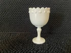 VINTAGE MILKGLASS TEARDROP PEDESTAL COMPOTE BOWL/PLANTER SMALL 6"