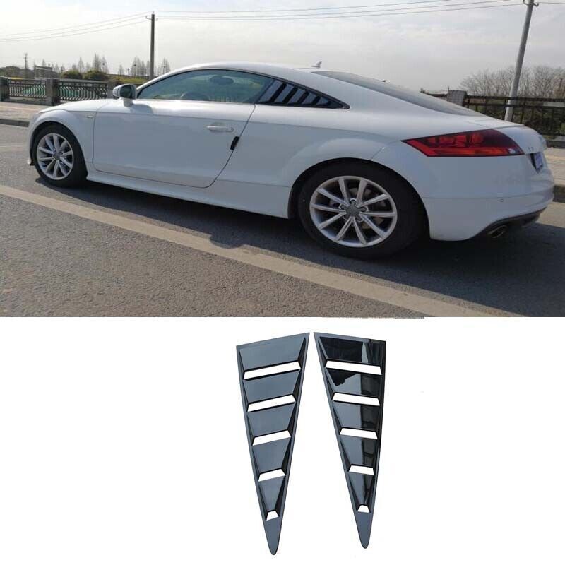 Gloss Black Quarter Window Louver Scoop Vent for 2008-2015 Audi TT TTS TTRS