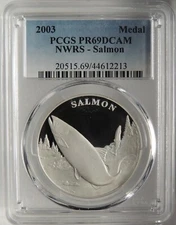 2003 SALMON NATIONAL WILDLIFE REFUGE NWRS SILVER MEDAL PCGS PR69 DCAM #44612213