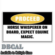 Horses Proceed Funny Sticker Decal