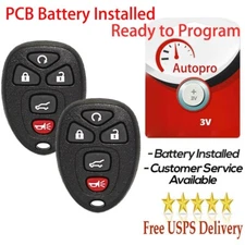 2x Keyless Entry Remote Control Key Fob for OUC60270 2007-2014 TAHOE CHEVY GMC