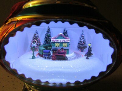 Mr. Christmas Magic Scene Ornament Music Light Motion Activated Train w/ Stand