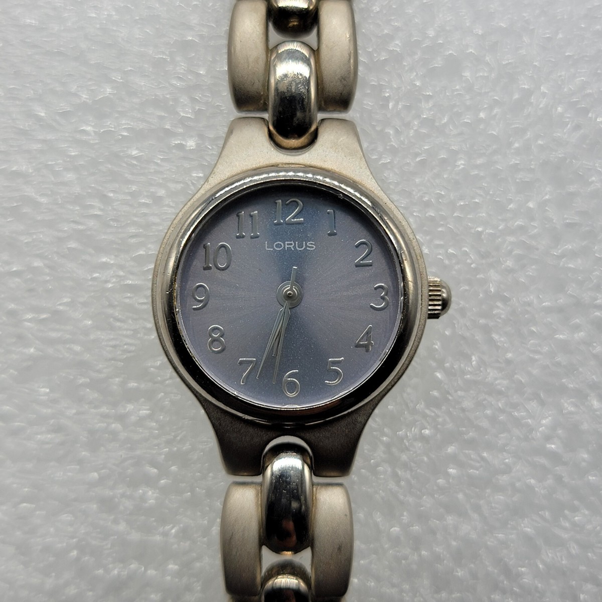 Lorus Women Watch 22mm Round Blue Dial Silver Tone LR0402 New