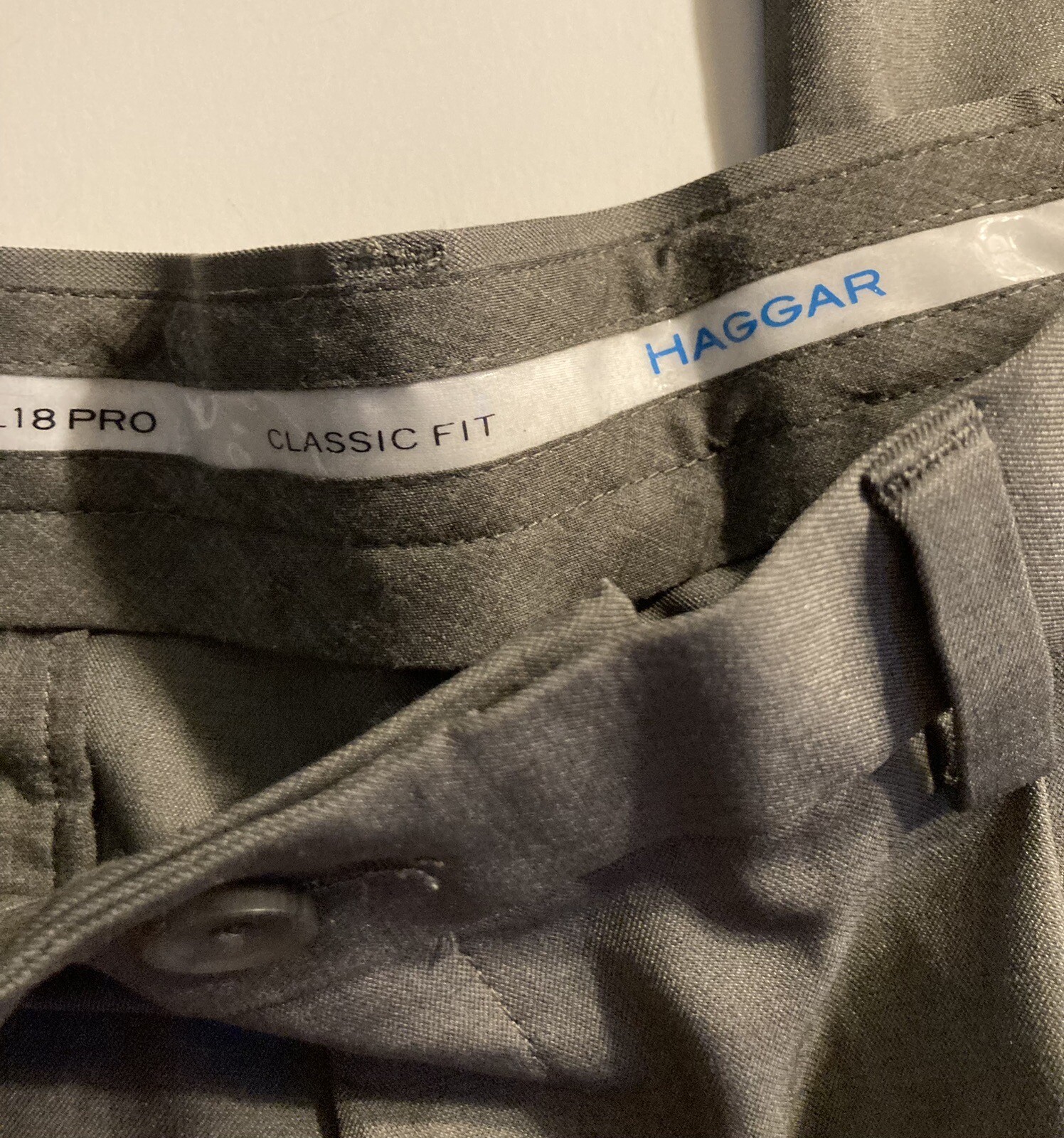 Haggar 36x32 Nwt Heather Gray Cool 18 Pro Classic Expandable Shirt Gripper Pants eBay