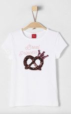 S. OLIVER GIRLS PRINCESS SEQUIN T SHIRT - WHITE - 18-24 MTHS
