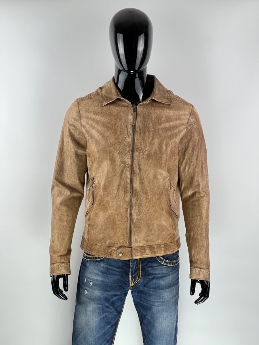 Rare Porsche Design Drivers Selection Men's Brown Leather Jacket L