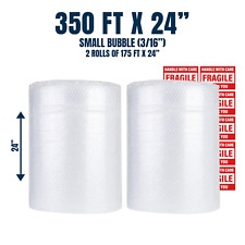 Perforated Every 12 USPACKSHOP 3//16 350 ft x 12 Small Bubble Cushioning Wrap