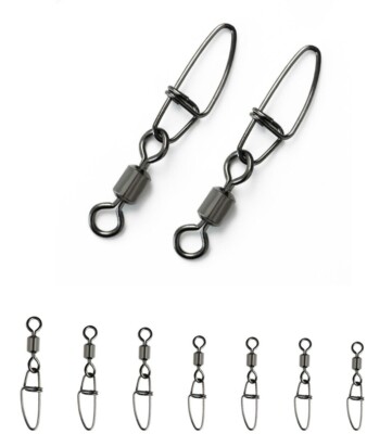 BLUEWING Crosslock Fishing Snap Swivels Stainless Steel Snaps US Seller