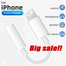 For iPhone Headphone Adapter Jack 8Pin to 3.5mm Aux Cord Dongle Converter