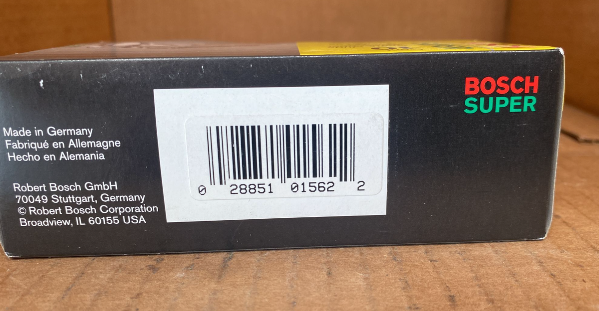 Bosch Super Spark Plug - Box of 10 - #FR8LCX / 7562 - Fits Toyota