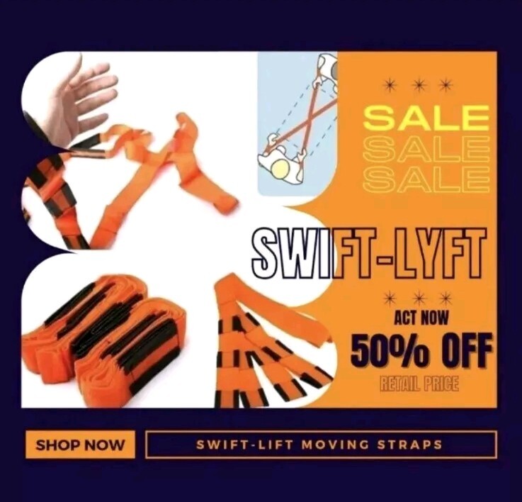 Moving Straps Swift Lifting 2-Person Lifting Moving System Shoulder Aide Help