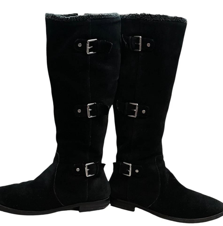 Botas de montar Alfani Vermont para mujer de gamuza de piel de oveja con triple hebilla talla 8 Foto 3 de 4