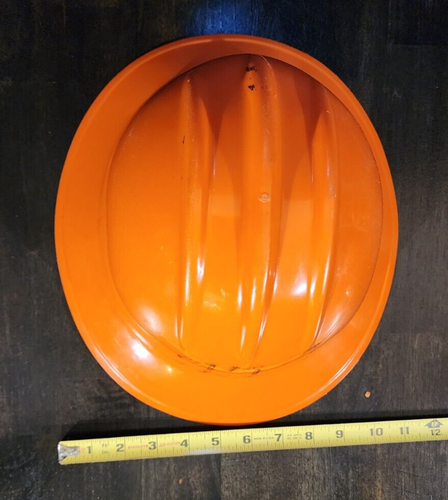 Vtg E.D. Bullard Co Orange 3 Ridges Fire Dome Hard Boiled Hat No Liner Size 6 ½ - Picture 6 of 8