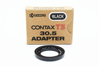 CONTAX コンタックス T3 30.5 ADAPTER ブラック Unused in Box] Contax 30.5mm Lens Adapter Black for Contax T3 From