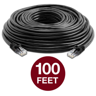 CAT6 CAT 6 Ethernet Cable Lan Network RJ45 Internet Router Black Patch Cord LOT