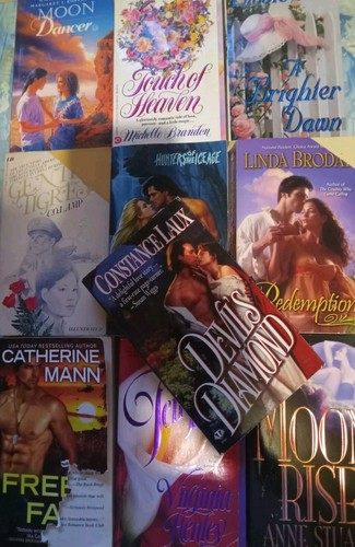 Lot Of 10 Assorted Romance Novels Paperbacks Titles In Photos