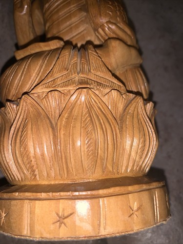 8.5”x3.5” Wooden Buddha Statue PERFECT - Imagen 5 de 16