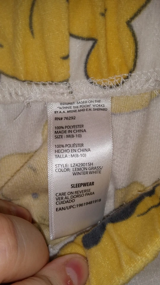 Winnie The Pooh, Women's Soft Lounge Pants Sz M, Elastic Waist. Comfy Fit - Image 2 of 3