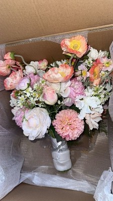 Faux Wedding Flowers with multiple pieces in brand new condition