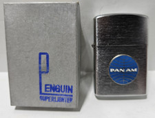 Pan Am Airlines High-Quality Sharp Penguin Lighter Japan Vintage With Box