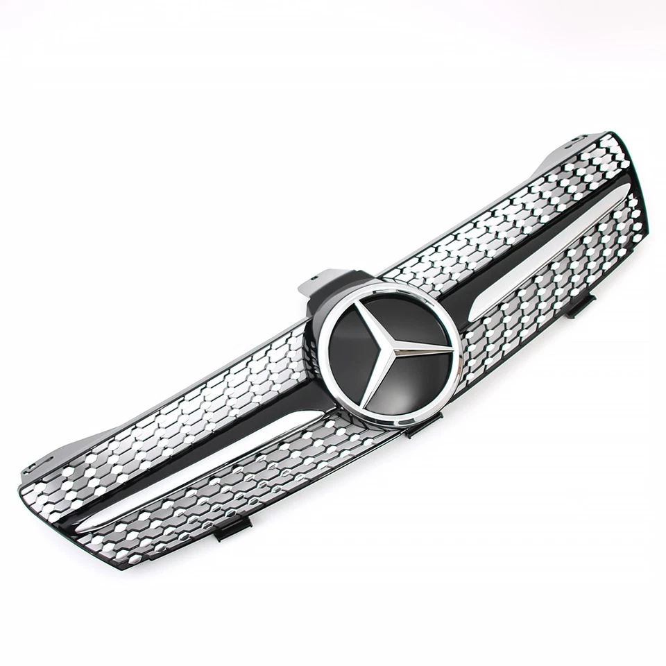 Black Front Grille W/Star For Mercedes Benz W219 CLS350 CLS500 CLS550 2005-2008 Foto 3 de 4