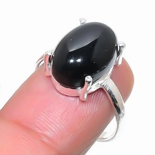 Black Spinel Gemstone Handmade 925 Sterling Silver All Size Ring For Gift