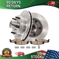 11.73 Inch Front Brake Rotors Ceramic Pads Kit For Ford E-150 F-150 Econoline