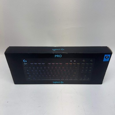 New Logitech G PRO TKL Mechanical Keyboard Blue Clicky Switches RGB Lighting