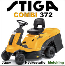 Stiga Combi 372  Ride on Lawn Mower 72cm, Garden Tractor Mulching or Collect