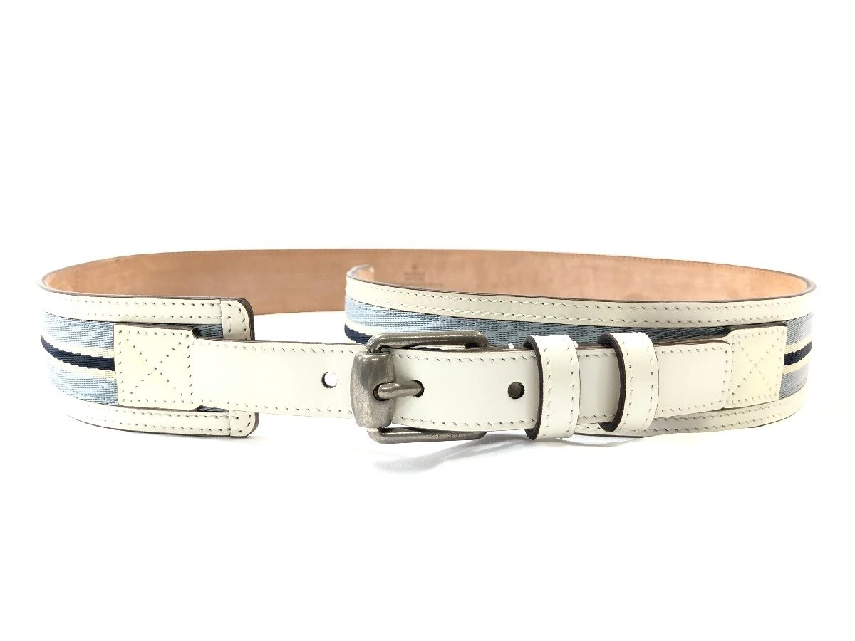 Ceinture homme Gucci rayée taille 90/36 blanc bleu