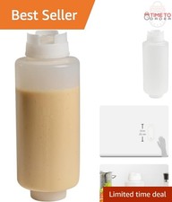 32oz Plastic Squeeze Bottle Refillable Dispensing for Food Service Catering